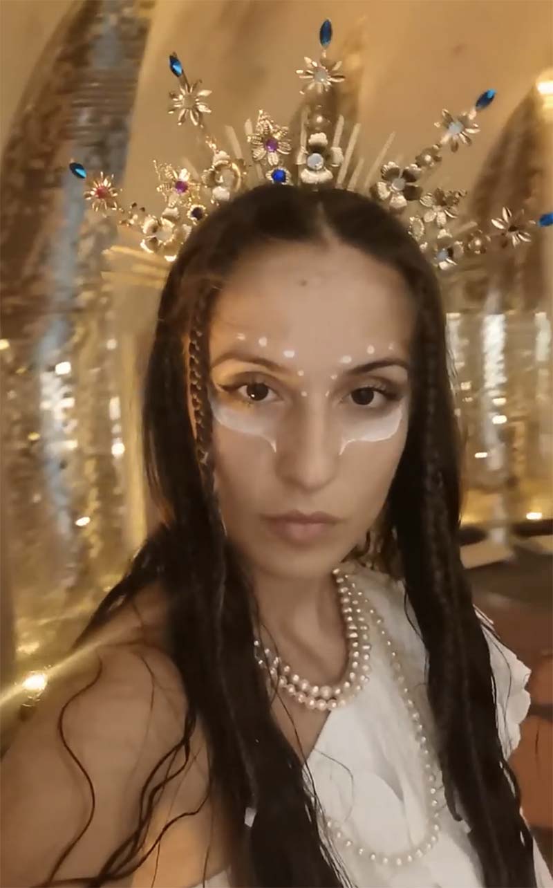 Adina Nicola in a crown