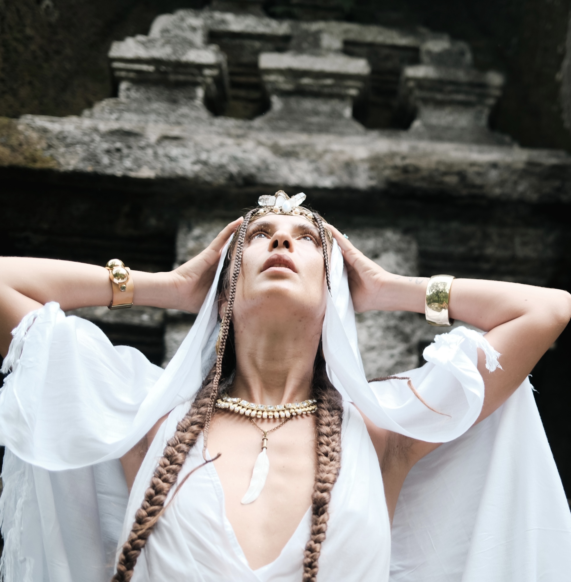 Adina Nicola — tantric priestess, Bali stone temple